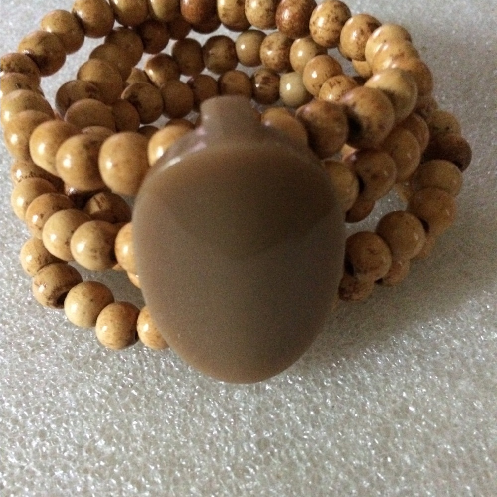 Vintage 5 strands wood beads bracelet
